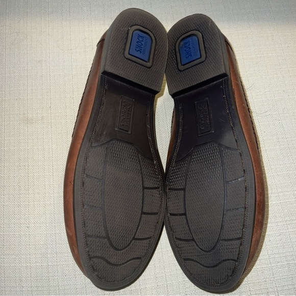 Giorgio Brutini Bartell Loafers Men\'s 10W Brown Woven Leather Tassel Slip On main image 4